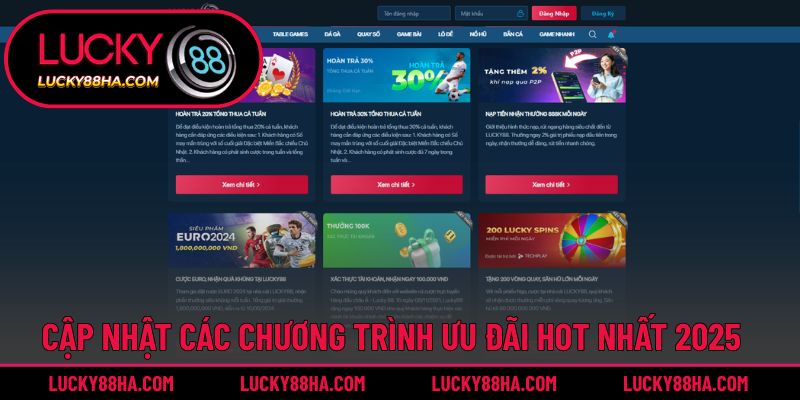 Danh sách các hoạt động ưu đãi nổi bật nhất