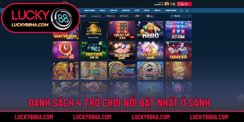 Khám phá các trò chơi quay thưởng số đình đám